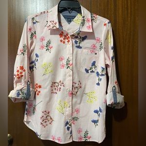 Tommy Hilfiger, size S/P, pink & white stripes with floral prints, gently used.